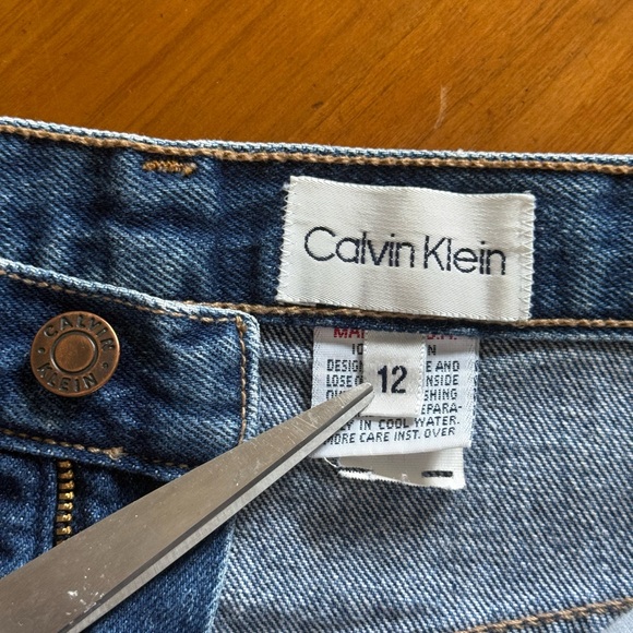 Vintage 80s Calvin Klein Denim pencil skirt - Picture 6 of 10